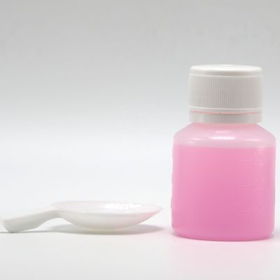 PE-transparante plastic fles voor het meten van vloeibare geneesmiddelen 30 ml capaciteit en lepel