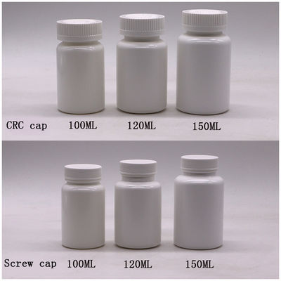 4OZ 120ml HDPE Wit Zwart lege plastic fles voor pillen Vitamine capsule Made