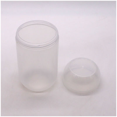 Op maat gemaakte 500 ml PP capsulevorm plastic voedselopslagpot met schroefdop