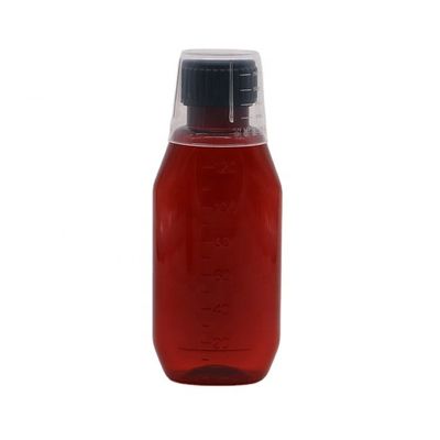 SCREW CAP 120 ml Amber ovale apotheekcontainer met kinderbeschermingscap en esdoornstroop