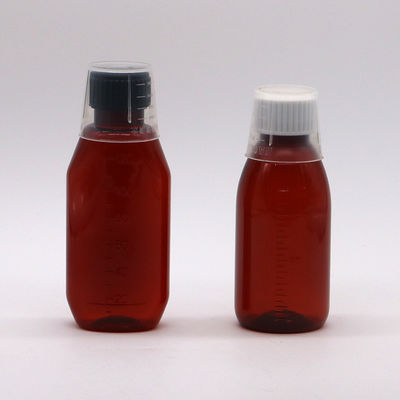 SCREW CAP 120 ml Amber ovale apotheekcontainer met kinderbeschermingscap en esdoornstroop