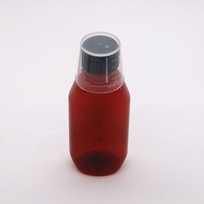 SCREW CAP 120 ml Amber ovale apotheekcontainer met kinderbeschermingscap en esdoornstroop