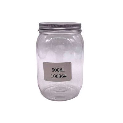 Aanpasbare 500 ml PET Noten Kernels Candy Flasje met Aluminium Deksel