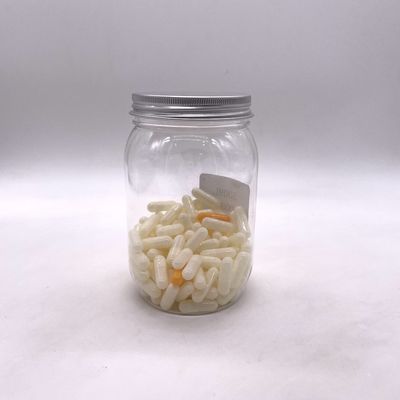 Aanpasbare 500 ml PET Noten Kernels Candy Flasje met Aluminium Deksel