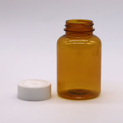 180 ml PET Amber Plastic Flask met CRC Schroefdeksel voor Capsule Pill Tablet 6OZ/180ML