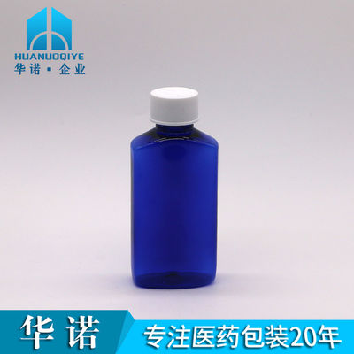 Basismateriaal PET 120 ml Vierkante Steriele Hoeststroop Orale vloeistofff Fles Kinderbescherming