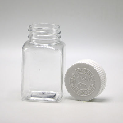 100 ml PET vierkante pot Pharma's langdurige voor snoep suiker opslag