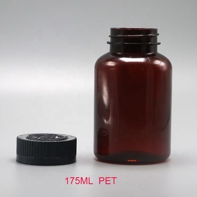 2OZ 60ML PET Amber Zwarte Plastic Flasje met CRC Deksel voor Medische Supplementen Verpakking