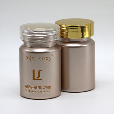 80cc PET Plastic Flask Customized Kleur Vitamine Tablet Container met Schroef / Twist Deksels