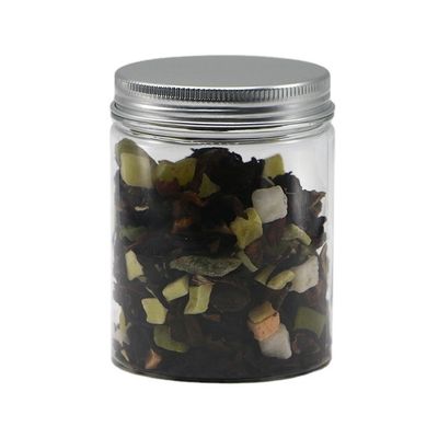 Verpakking 250 ml PET-voedselpot met schroefdop en aluminium deksel