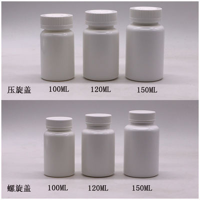 Persoonlijke kleur 120 ml HDPE Wit Zwart lege plastic fles voor pillen Vitamine capsule