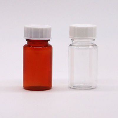 Kraagmateriaal PET 15 ml Ronde vorm Plastic fles voor de opslag van solide tablet capsules