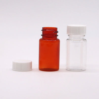 Kraagmateriaal PET 15 ml Ronde vorm Plastic fles voor de opslag van solide tablet capsules