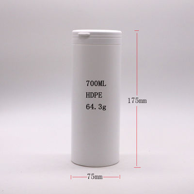 700 ml HDPE rechte ronde plastic pillenvat voor kauwgom en voedselverpakking