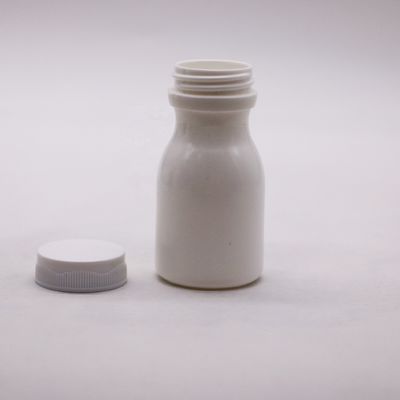 SCRUE CAP Sealing Type 60mL Bowling Shape HDPE Plastic Flask voor Supplement opslag