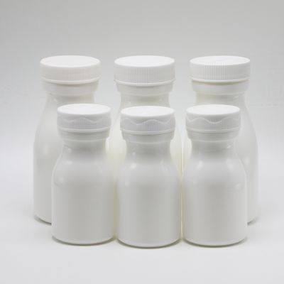 SCRUE CAP Sealing Type 60mL Bowling Shape HDPE Plastic Flask voor Supplement opslag