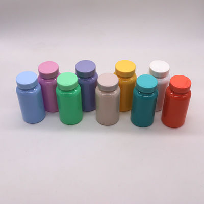 Persoonlijke kleur 150 ml/5 oz PET-fles voor tabletten/capsules/poeder/pillen en geïmprimeerde dop