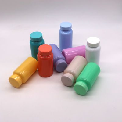 Persoonlijke kleur 150 ml/5 oz PET-fles voor tabletten/capsules/poeder/pillen en geïmprimeerde dop