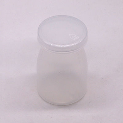 Gepersonaliseerd logo 100 ml PP ronde pudding fles perfect voor melk en hoge temperatuur