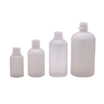 100 ml / 200 ml PE vloeibare fles met weegschaal en kinderbeschermingsdop inbegrepen in het aanbod