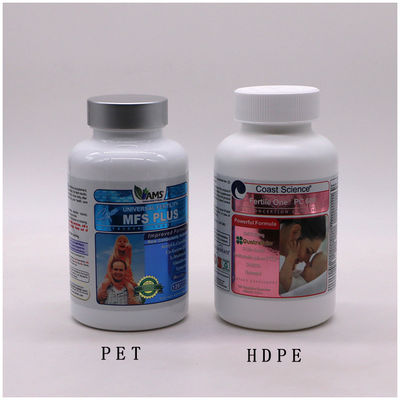 Farmaceutische verpakkingen 400 ml Persoonlijke kleuren PET-pillen capsule flessen met schroefkappen