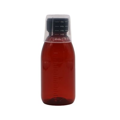 120 ml Amber Oval Recept Fles Kinderbeschermingsdop PET-materiaal voor Aasstroop