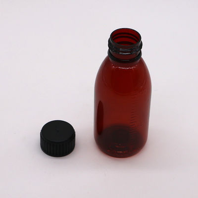 120 ml Amber Oval Recept Fles Kinderbeschermingsdop PET-materiaal voor Aasstroop