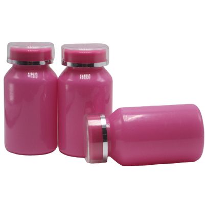 Persoonlijke grootte PET kraag 120 ml heldere plastic medicinale fles met twee lagen PS cap