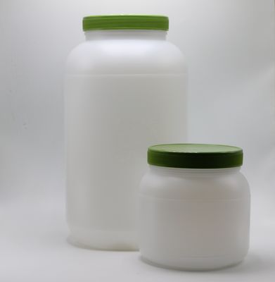 Brood 1L/4L breed mondend HDPE-eiwitpoeder Voedselsopslag met schroefkap en aluminium warmte-inductie-liner