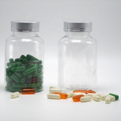 PET plastic fles Boston Ronde witte/transparante medicijnverpakkingen met kindvrije deksels