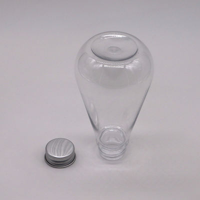 Medische opslag 250 ml HDPE unieke vorm plastic vloeistofff met aangepast logo en aluminium deksel