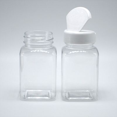 Custom Color 100ML PET Vierkante Transparent Jar met verschillende doppen door Chinese Pharmaceutical Company