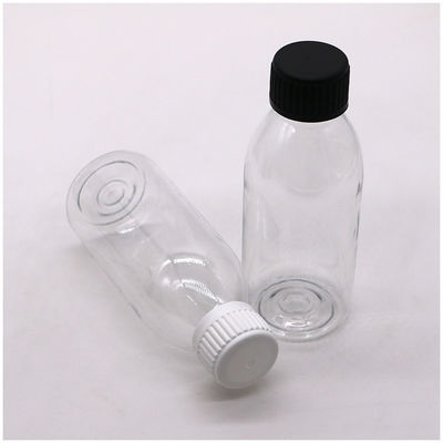150 ml PET Oval Amber Recept Apotheek Vloeibare Geneesmiddelen Scaled Container met deksel