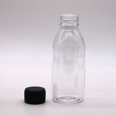 150 ml PET Oval Amber Recept Apotheek Vloeibare Geneesmiddelen Scaled Container met deksel