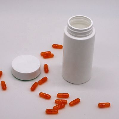 Gepersonaliseerde kleur Emboss Logo Plastic flessen voor capsules/tabletten/pillen/poeder 200ml