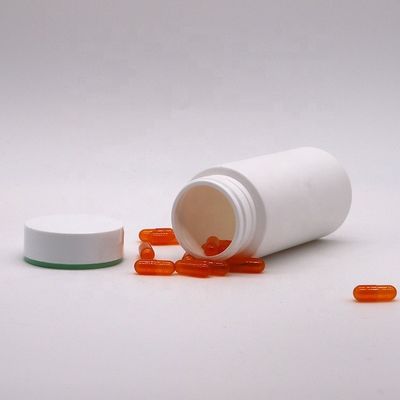 Gepersonaliseerde kleur Emboss Logo Plastic flessen voor capsules/tabletten/pillen/poeder 200ml