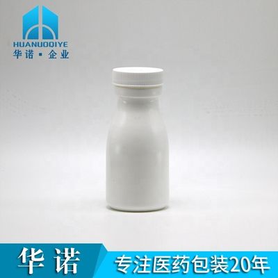 Witte HDPE-fles van 60 ml voor een gemakkelijke opslag van vaste tabletten en capsules