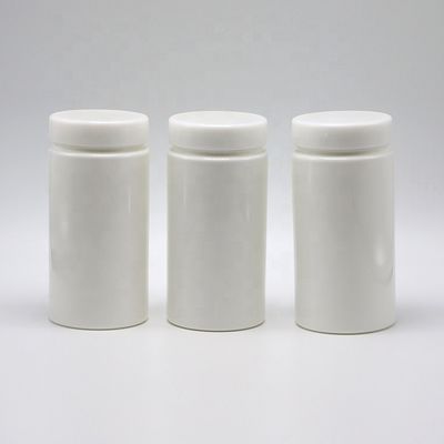 PE-plastic 200 ml rechte cilindervorm medicijn apotheek flessen met aluminium deksels