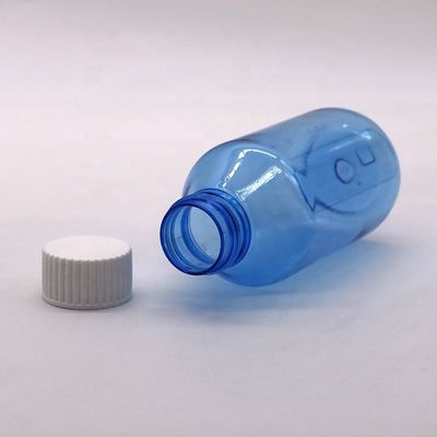 PET-fles voor hoeststroop van farmaceutische kwaliteit met schroefkap en aangepast logo