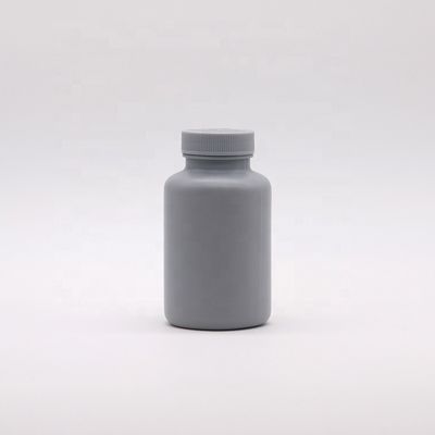 Matte 200 ml HDPE zilveren grijze plastic fles voor aanpasbare vaste geneesmiddelenverpakkingen