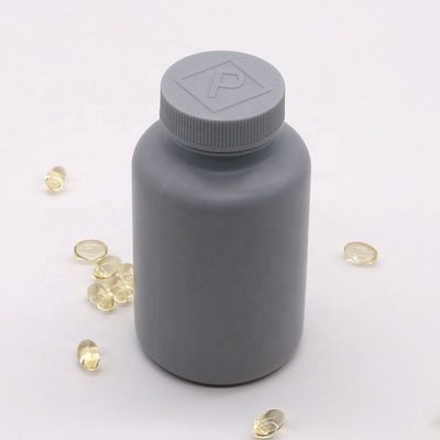 Matte 200 ml HDPE zilveren grijze plastic fles voor aanpasbare vaste geneesmiddelenverpakkingen