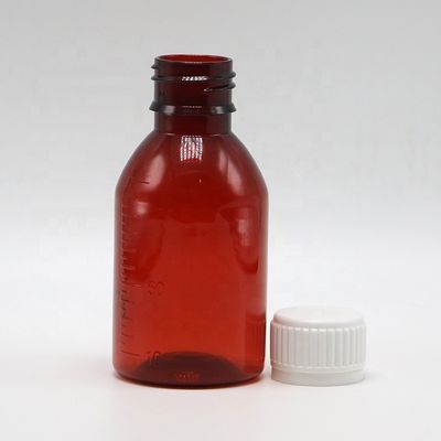 Gepersonaliseerd logo Farmaceutische kwaliteit 100 ml PET Hoest siroop fles met schroefdop