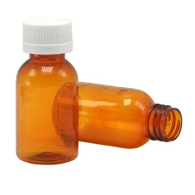 Topkwaliteit Tabakolie 30 ml PET Amber Plastic Syrup Vloeibare Fles met Schroefdeksel
