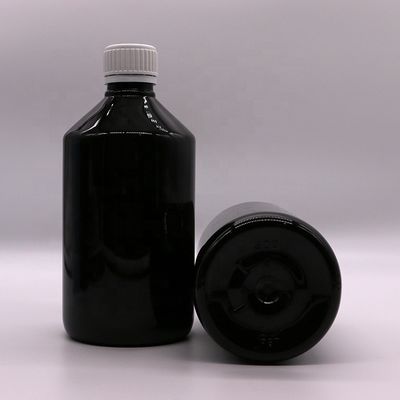 500 ml/16.9 oz PET Plastic Syrup Flasje Vloeistof Supplement Geneesmiddelen Container met deksels