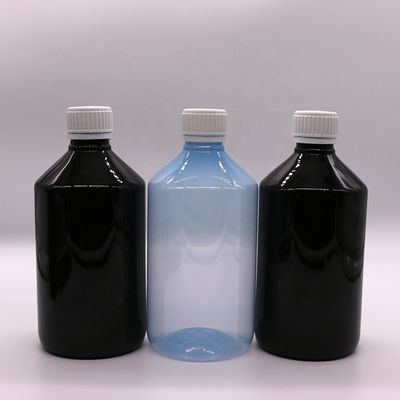 500 ml/16.9 oz PET Plastic Syrup Flasje Vloeistof Supplement Geneesmiddelen Container met deksels