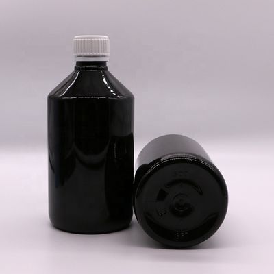 500 ml/16.9 oz PET Plastic Syrup Flasje Vloeistof Supplement Geneesmiddelen Container met deksels
