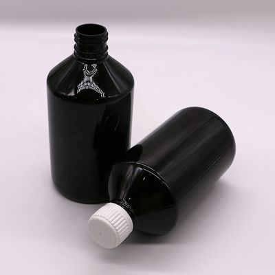 500 ml/16.9 oz PET Plastic Syrup Flasje Vloeistof Supplement Geneesmiddelen Container met deksels