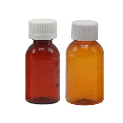 Topkwaliteit Tabakolie 30 ml PET Amber Plastic Syrup Vloeibare Fles met Schroefdeksel