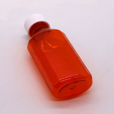 100cc PET Amber/Orange Maple Hoest siroop orale vloeistoffffles met CRC-kap en warmteverzegeling