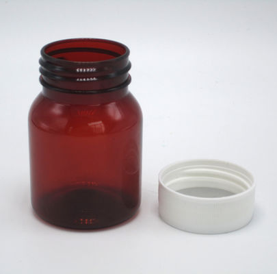 Verpakking van reispillen Jar 50 ml lege draagbare plastic flessen met witte schroefkap